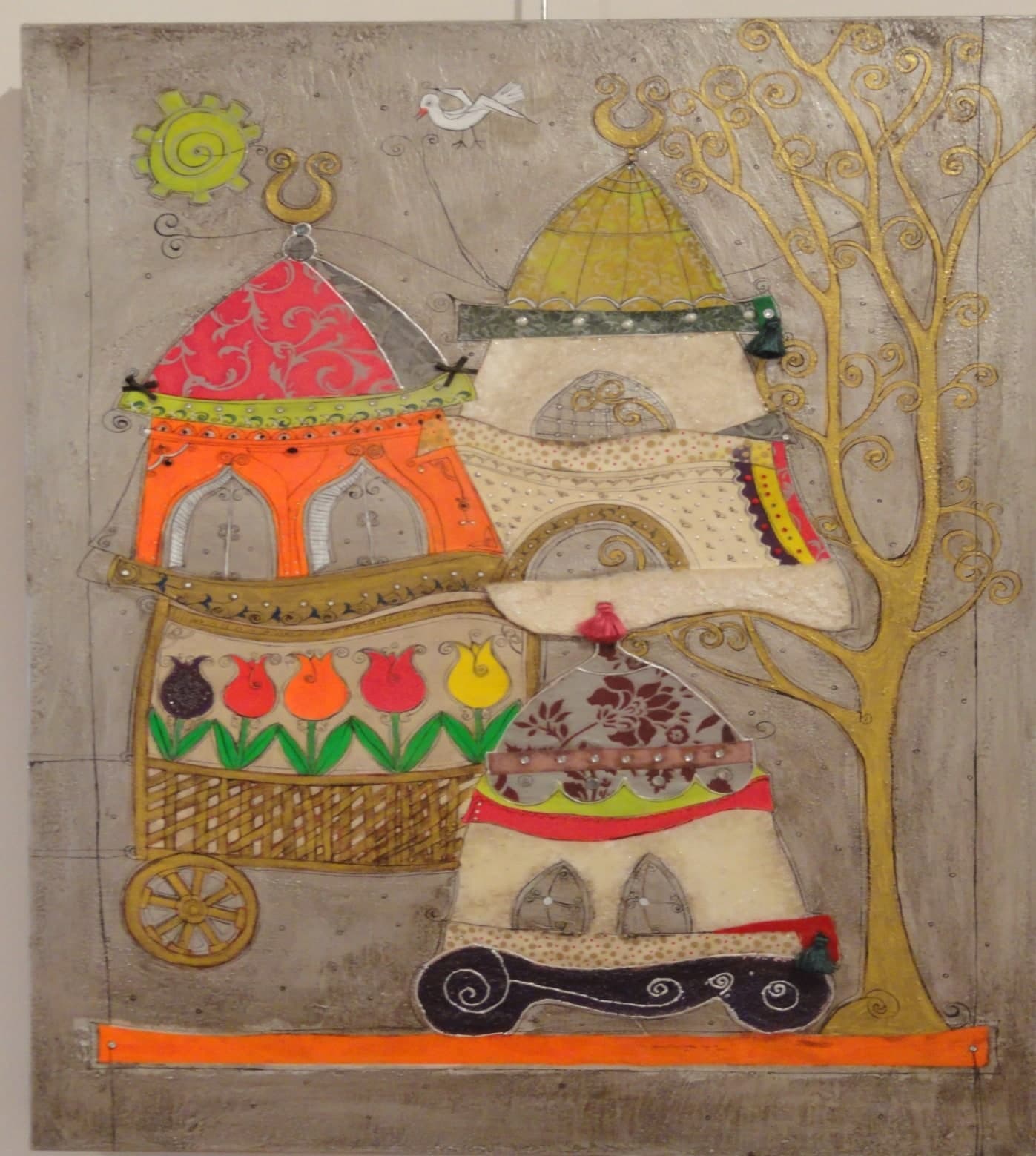 Revan — Pano, 2011, Seramik rölyef, sıraltı boyama ve sırlama